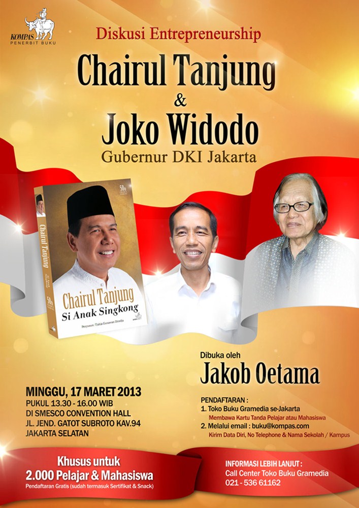 Poster bedah buku Jokowi dan CT